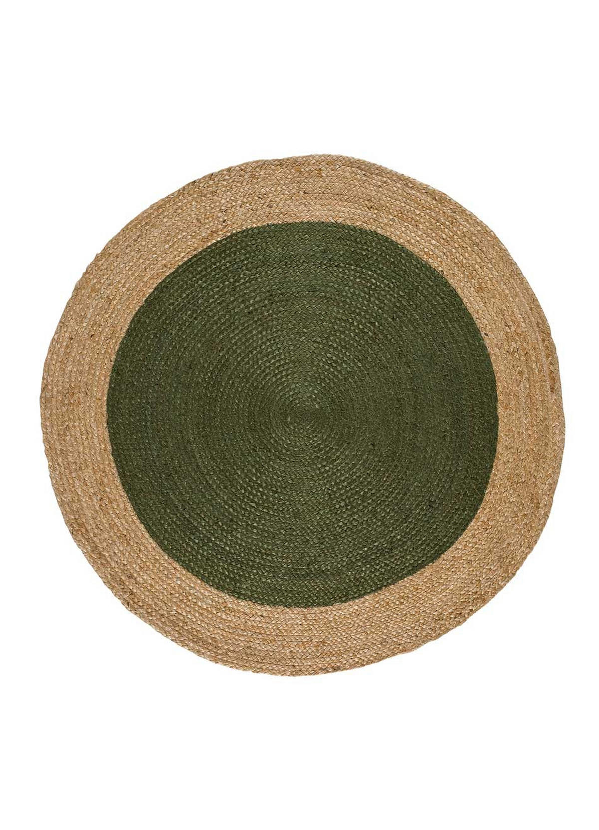 HANDWEBTEPPICH Grau Mahon 120/120 cm - Naturfarben/Grün, Naturmaterialien/Naturmaterialen (120/120cm) - Atticgo
