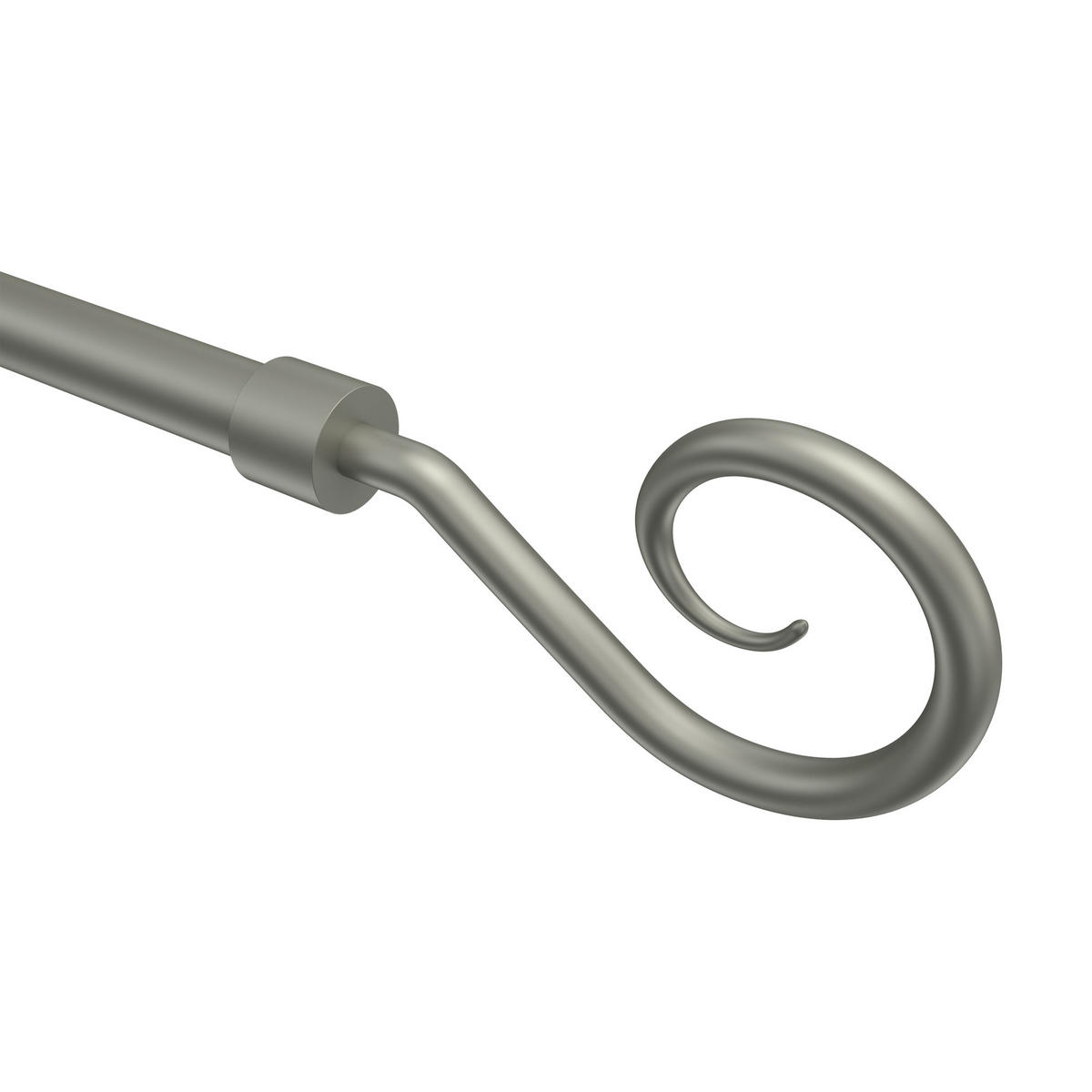 ENDSTÜCKE FÜR GARDINENSTANGEN 16 mm Ø, Allegra Chrom matt, Packung 2 Stück - Chromfarben/Nickelfarben, Metall (11.4/5.5/5.5cm) - INTERDECO