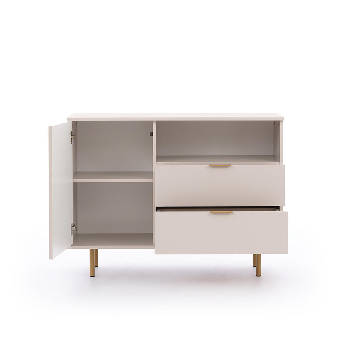 KOMMODE Nador-132 - Beige, Holzwerkstoff (107/80/41cm) - Lomado