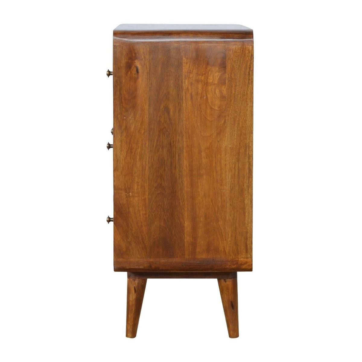 KOMMODE im Kastanien-Finish - Messingfarben/Braun, Holz/Metall (70/80/35cm) - Artisan Furniture