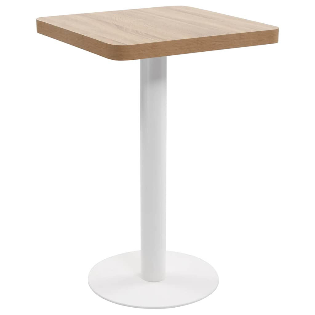 BISTROTISCH Hellbraun 50/50 Cm Mdf - Hellbraun, Holzwerkstoff (50/50/75cm) - vidaXL