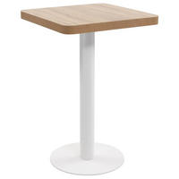BISTROTISCH Hellbraun 50/50 Cm Mdf - Hellbraun, Holzwerkstoff (50/50/75cm) - vidaXL