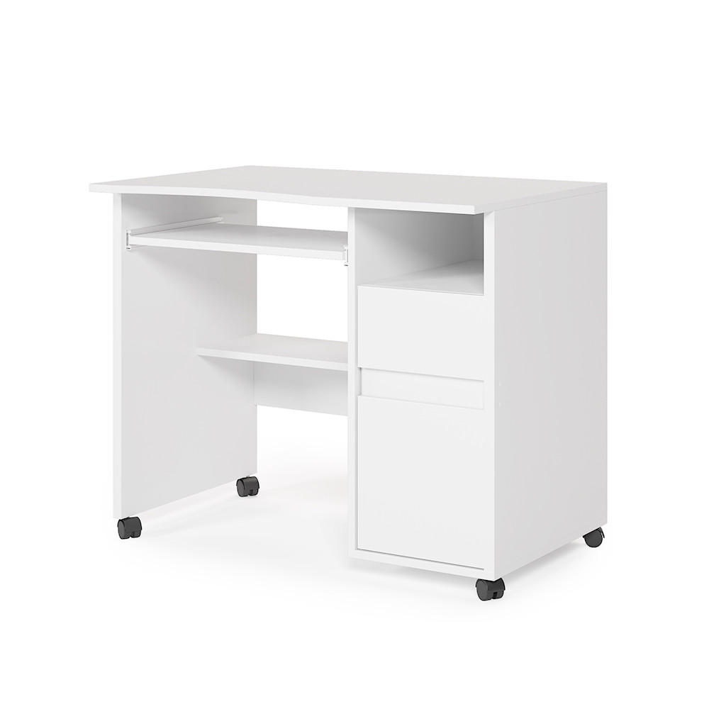 SCHREIBTISCH Polo Weiß 91 x 59 cm - Weiß, Holzwerkstoff (59/91/77cm) - Vicco