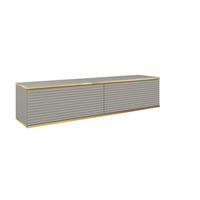 TV-LOWBOARD Grau POLO Hängend MDF Gerillt 135 cm - Grau, Holzwerkstoff (135/30/32cm) - Sepro Meble