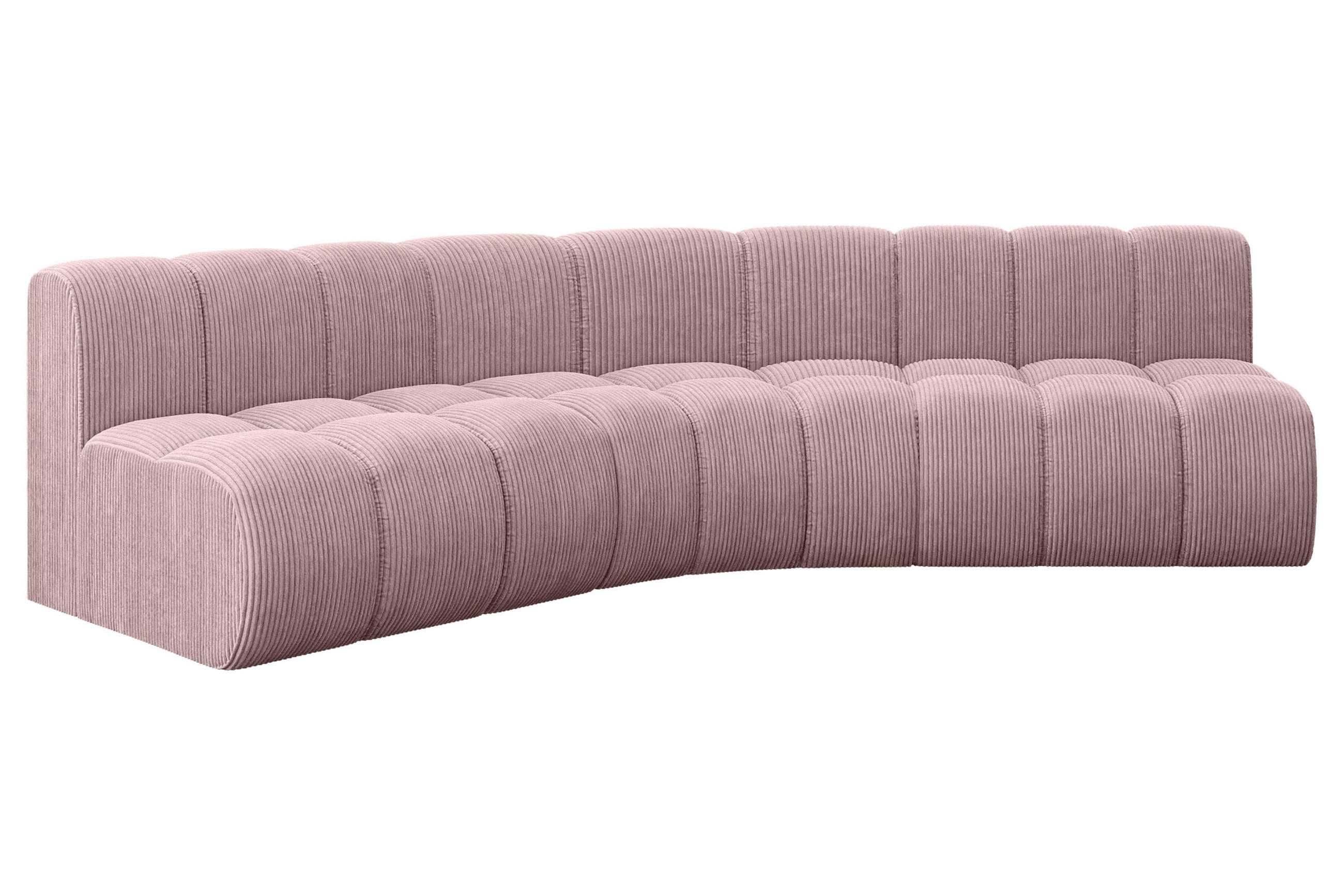 ECKSOFA modulares Sofa Montra-L1 - 290x174x70 cm Rosa - Rosa, Holzwerkstoff/Textil (290/174cm) - ALTDECOR