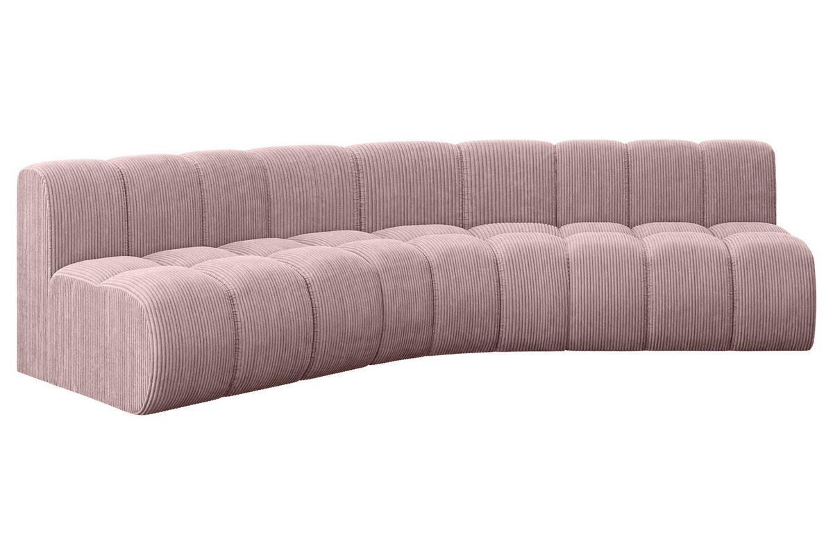 ECKSOFA modulares Sofa Montra-L1 - 290x174x70 cm Rosa - Rosa, Holzwerkstoff/Textil (290/174cm) - ALTDECOR