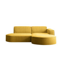 ECKSOFA Modena Studio, Cord Stoff Gelb Rechts - Gelb, Holzwerkstoff/Textil (236/165cm) - Kaiser Möbel