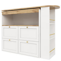 BARTISCH DE-41190 138/39/102 cm mit 360° drehbarem Seitenrahmen Weiß - Weiß, Holzwerkstoff (105/102/39cm) - ComfortXL