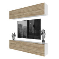 WOHNWAND Milano 6, Sonoma Eiche Matt, 200 cm, Grifflos - Sonoma Eiche, Holz (200/40/36cm) - B BELINI GROUP
