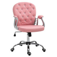 BÜROSTUHL Rosa Kunstleder, Stahl 59.5xx60.5x103 xm - Rosa, Kunststoff (60.5/103/59.5cm) - DESIGN IN