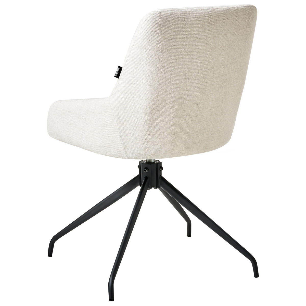 ESSZIMMERSTUHL 2er-Set Cremeweiß Jenner - Schwarz/Weiß, Textil (48/83/70cm) - Beliani