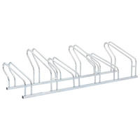 FAHRRADSTÄNDER Für 6 Fahrräder Freistehend Verzinkter Stahl - Silberfarben, Metall (41/42/164cm) - vidaXL
