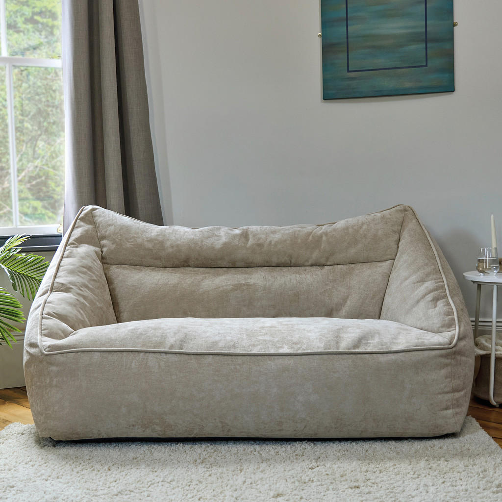 Thumbnail - icon Sitzsack, Beige, Kunststoff, 2-Sitzer, 160x70x93 cm, Hergestellt in Deutschland, Wohnzimmer, Hocker, Sitzsäcke, XXL...