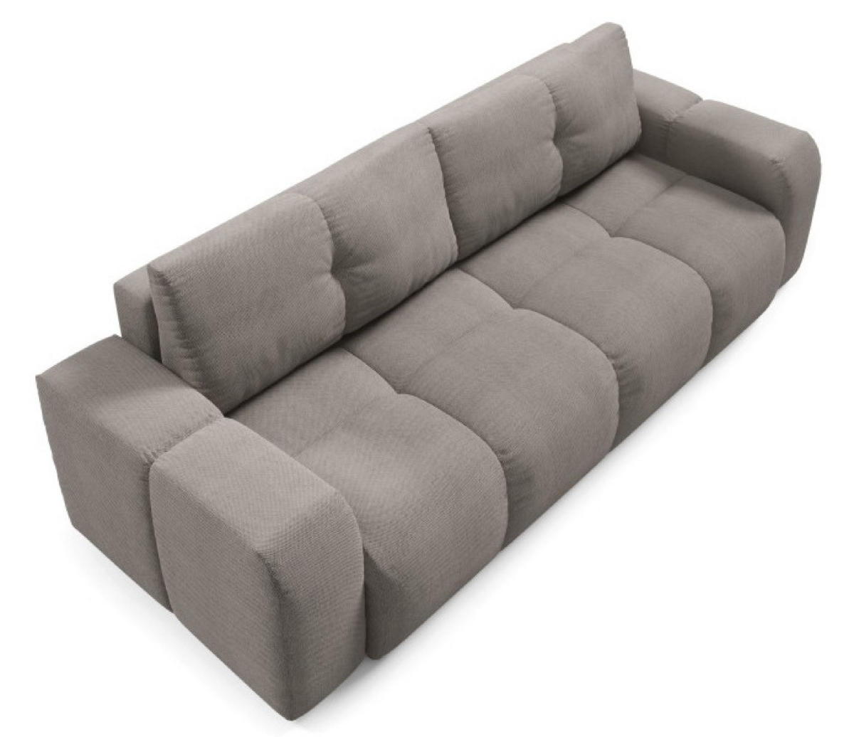 SOFA Grau SOHI Mit Schlaffunktion Und Bettkasten - Grau, Textil (259/90/99cm) - Sepro Meble