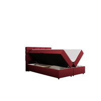 BOXBETT Reve 140 x 200 cm mit Bettkasten und Lattenrost ohne matratze - rot - Hellgrau, Holz (140/206cm) - Panda Möbel