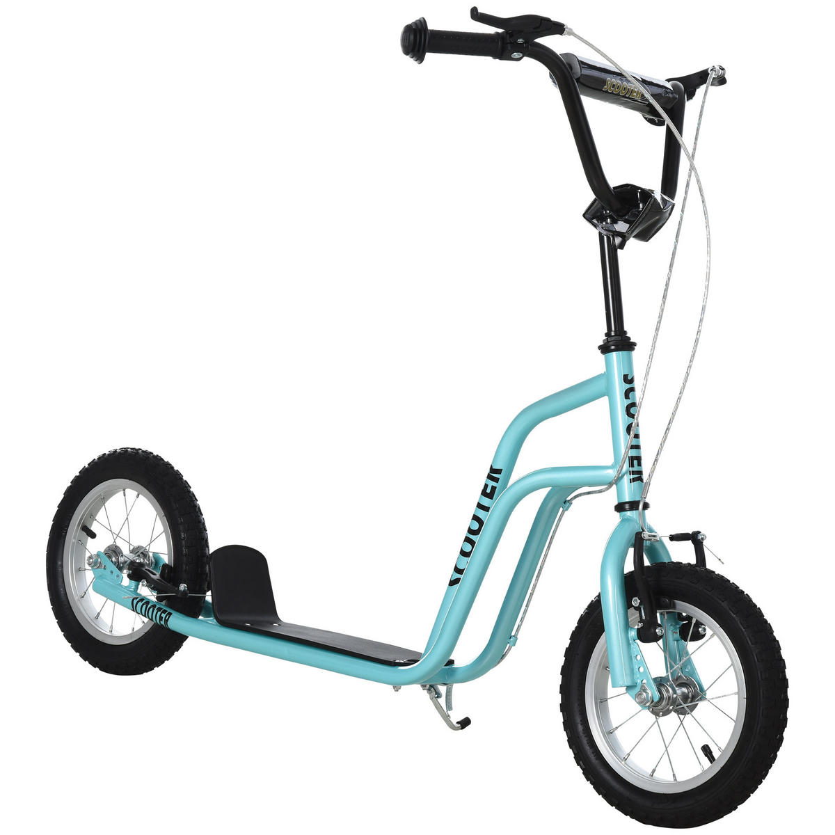 KINDERROLLER, Schwarz/Blau, Stahl+ Aluminium - Blau, Metall (120/58/80cm) - HOMCOM