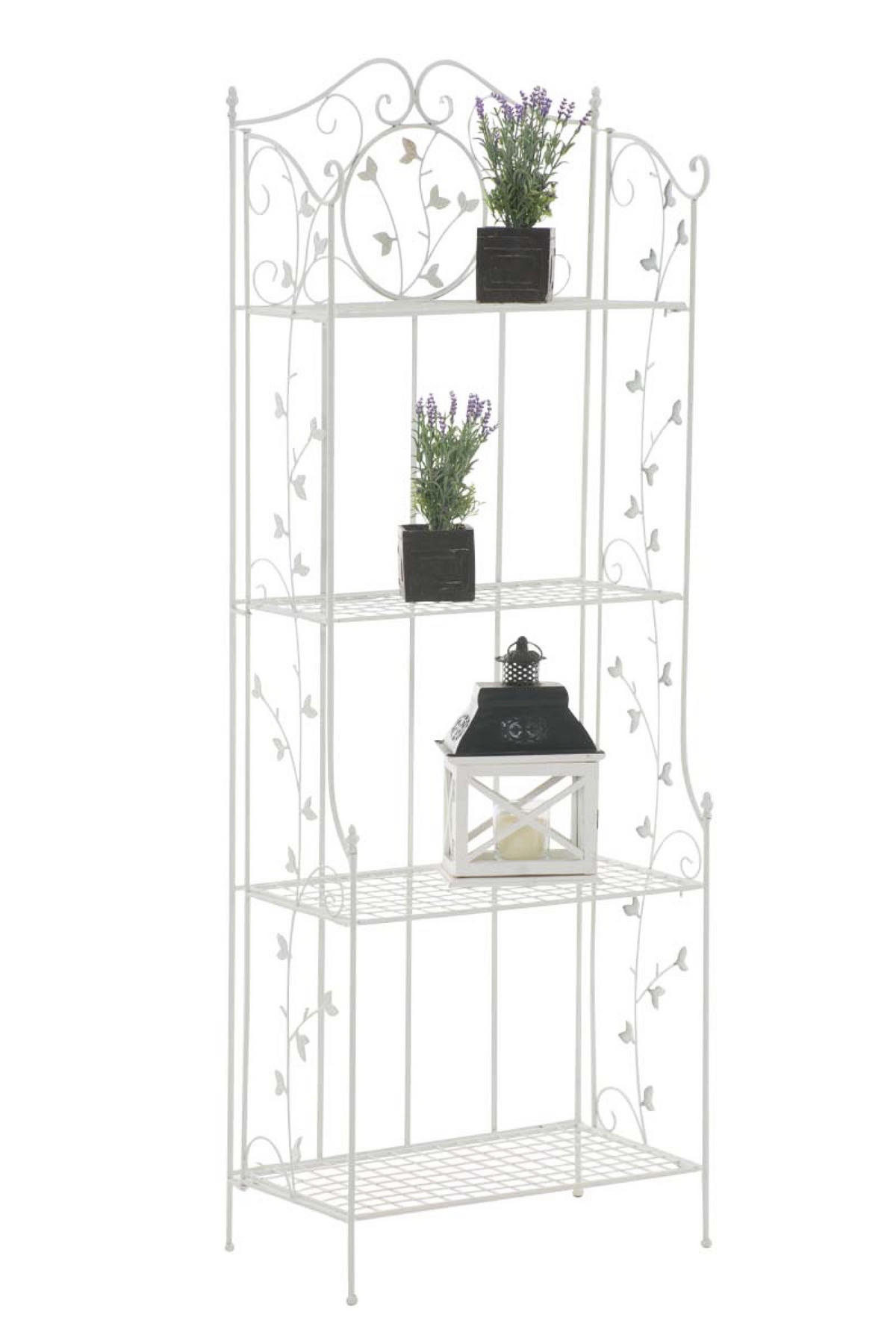 STANDREGAL Aaron weiß - Weiß, Metall (60/158/33cm) - TPFGarden