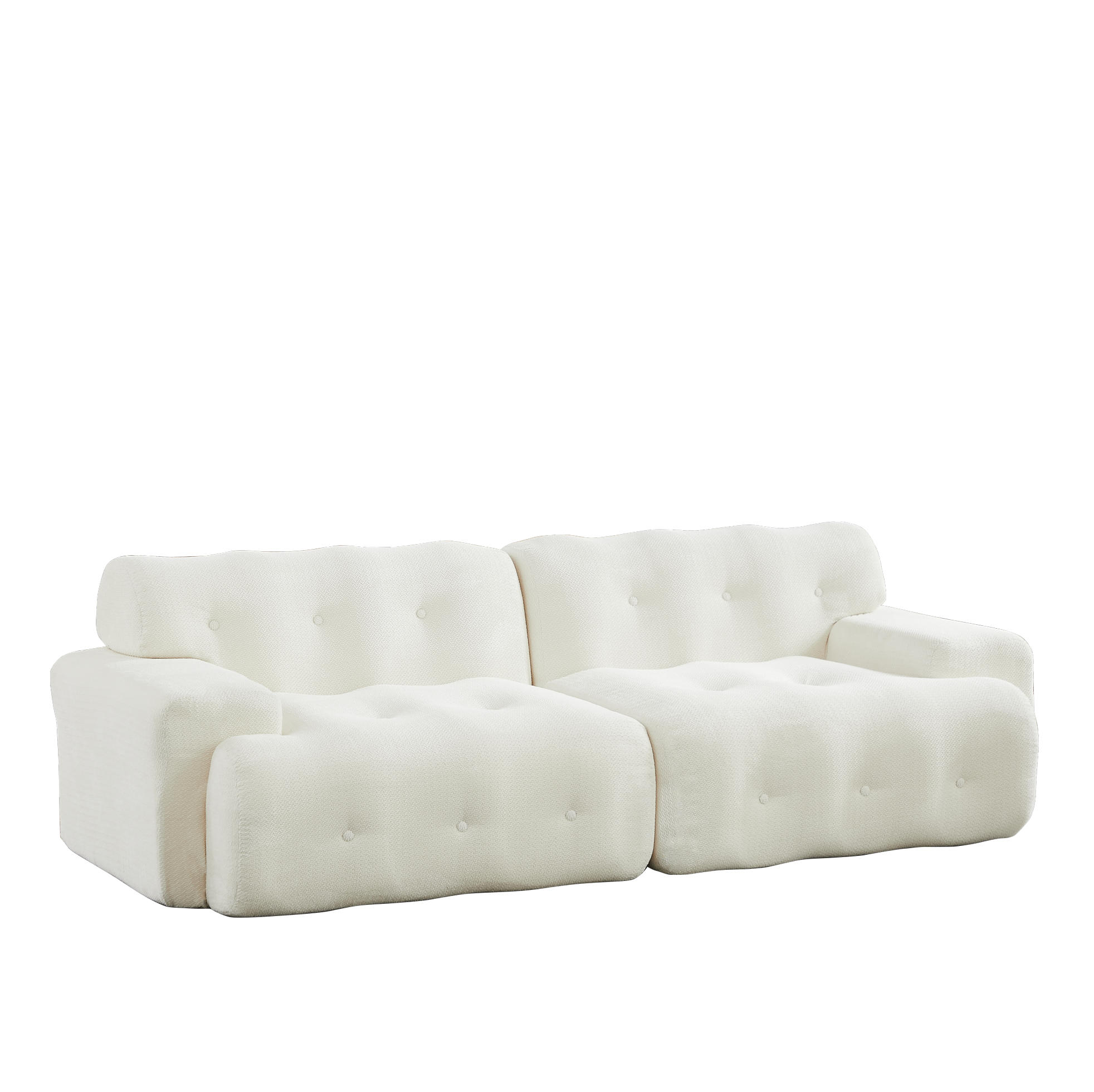 Okmyhome 2-Sitzer Beige 104x66x224 cm