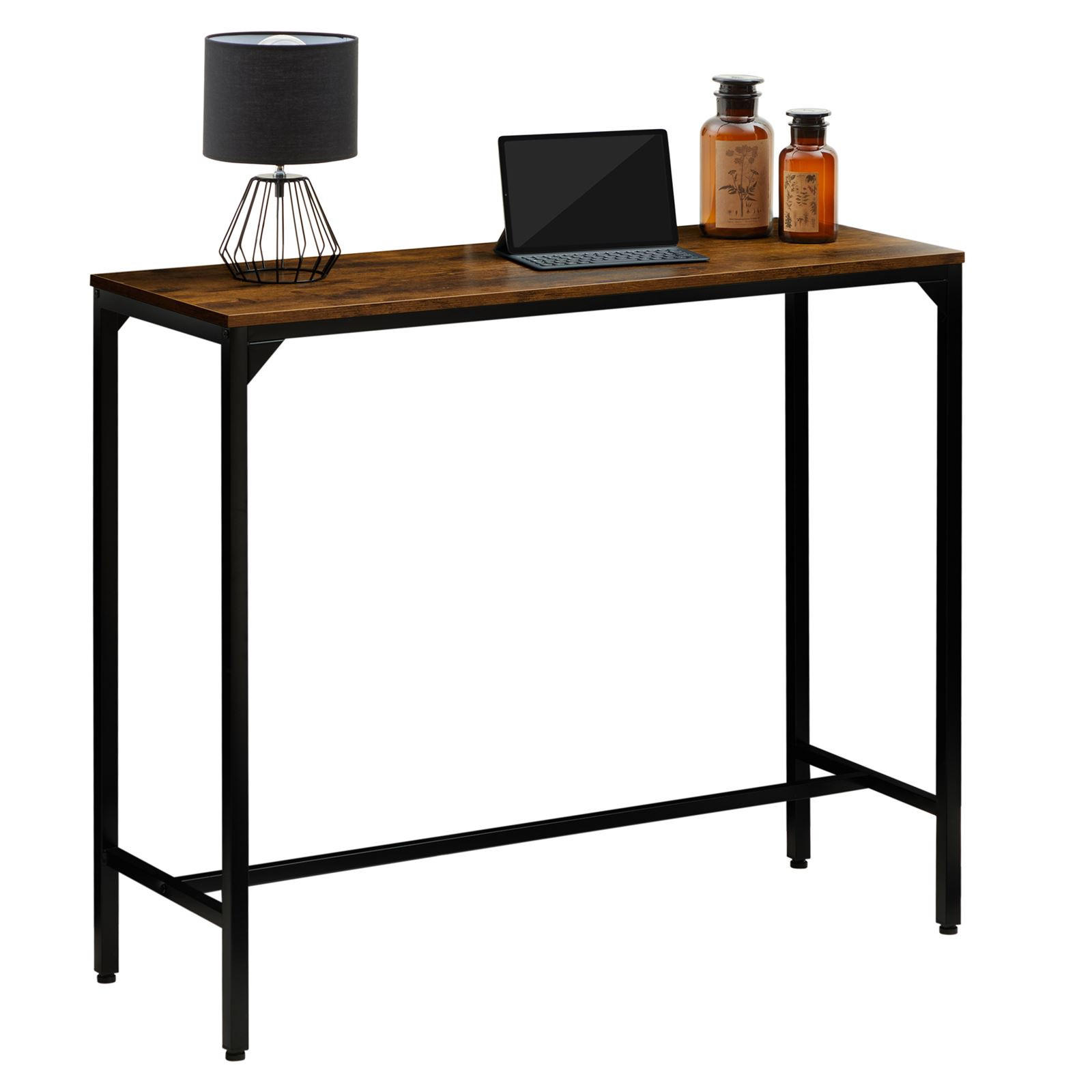 BARTISCH BRAGA - Dunkelbraun/Schwarz, Holzwerkstoff/Metall (110/92/40cm) - CARO-Möbel
