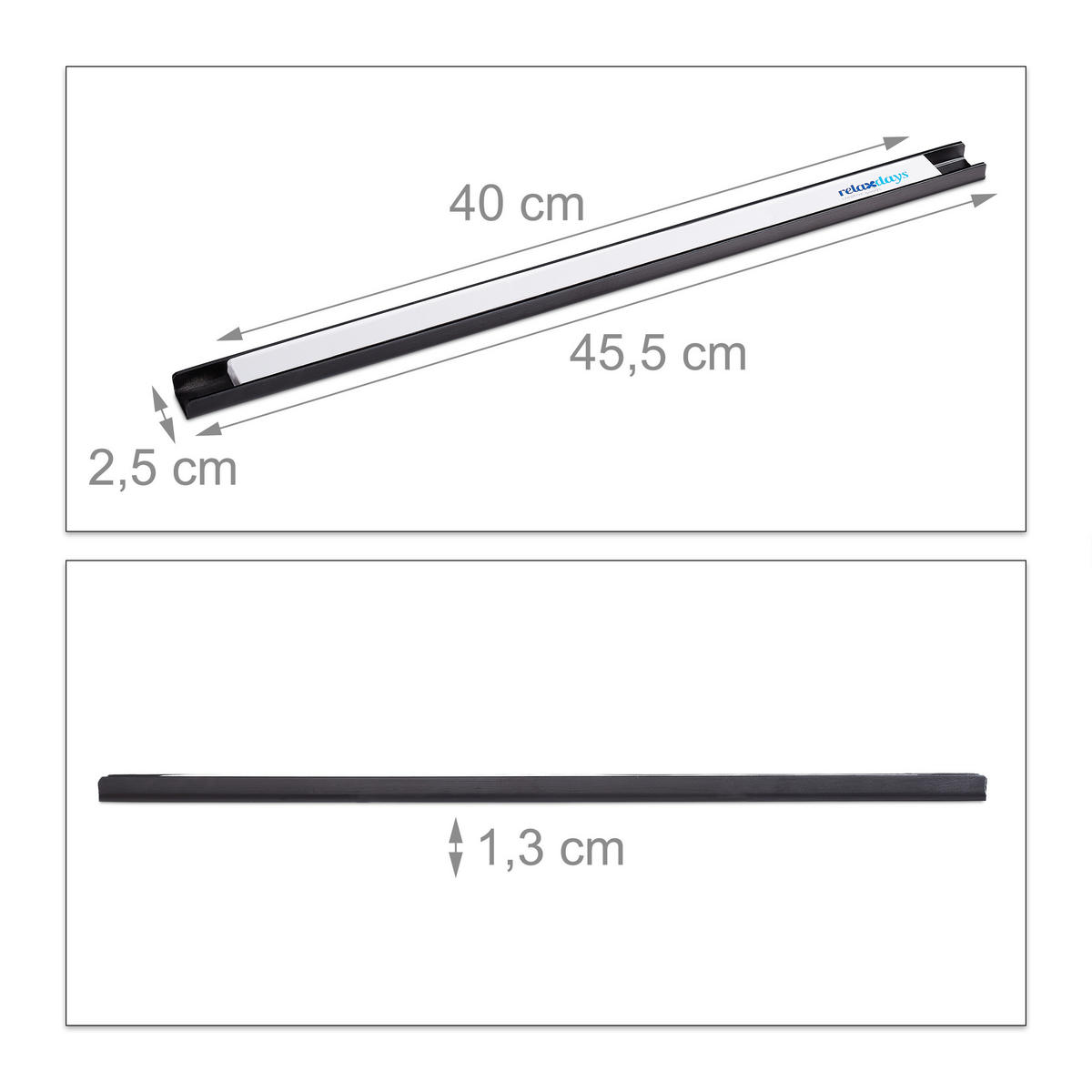 3XMAGNETLEISTE - Multicolor, Metall (45.5/2.5/1.3cm) - Relaxdays