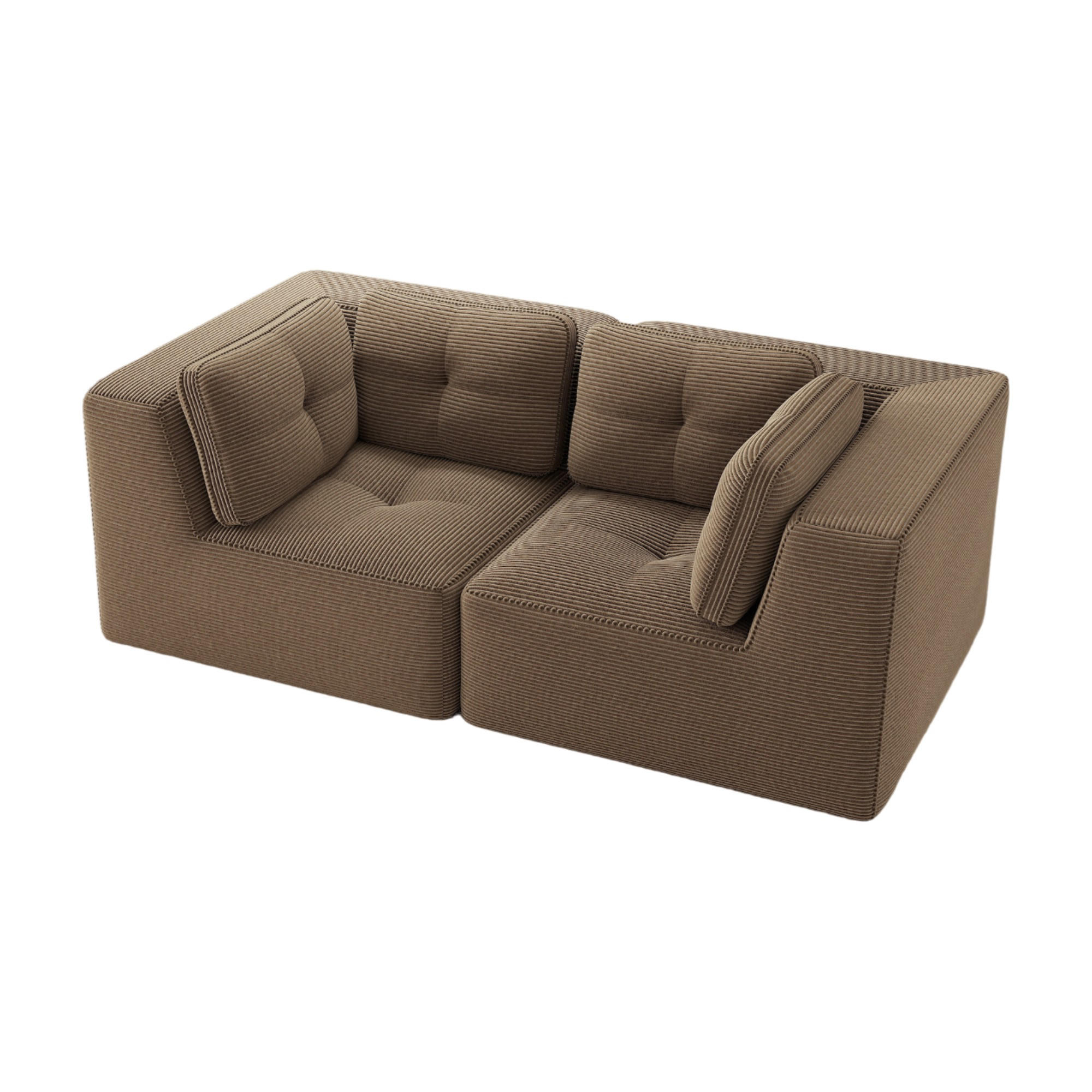 Flora Grace Sofa Braun 104x69x208 cm