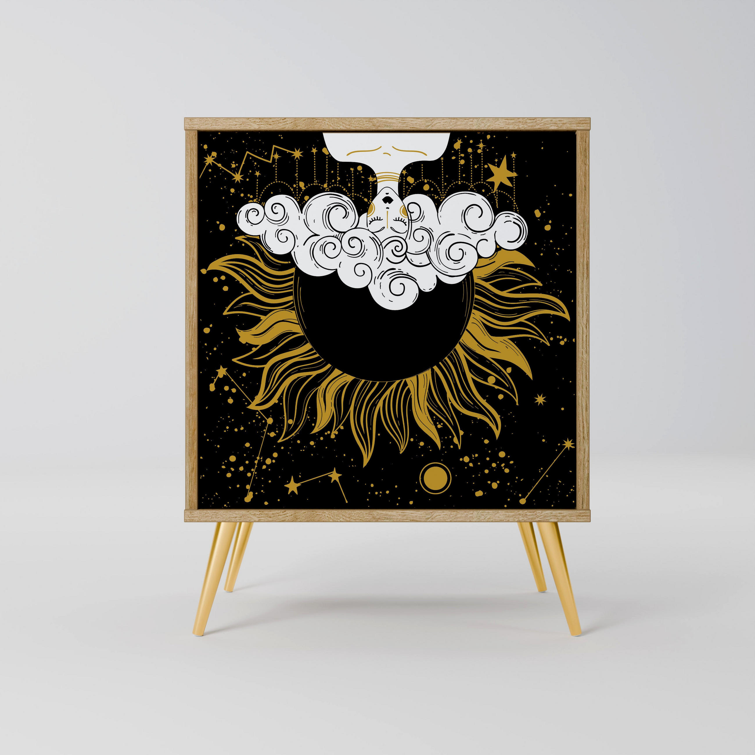 SpaceRebels Sideboard Eiche 57.5x75.5x42 cm