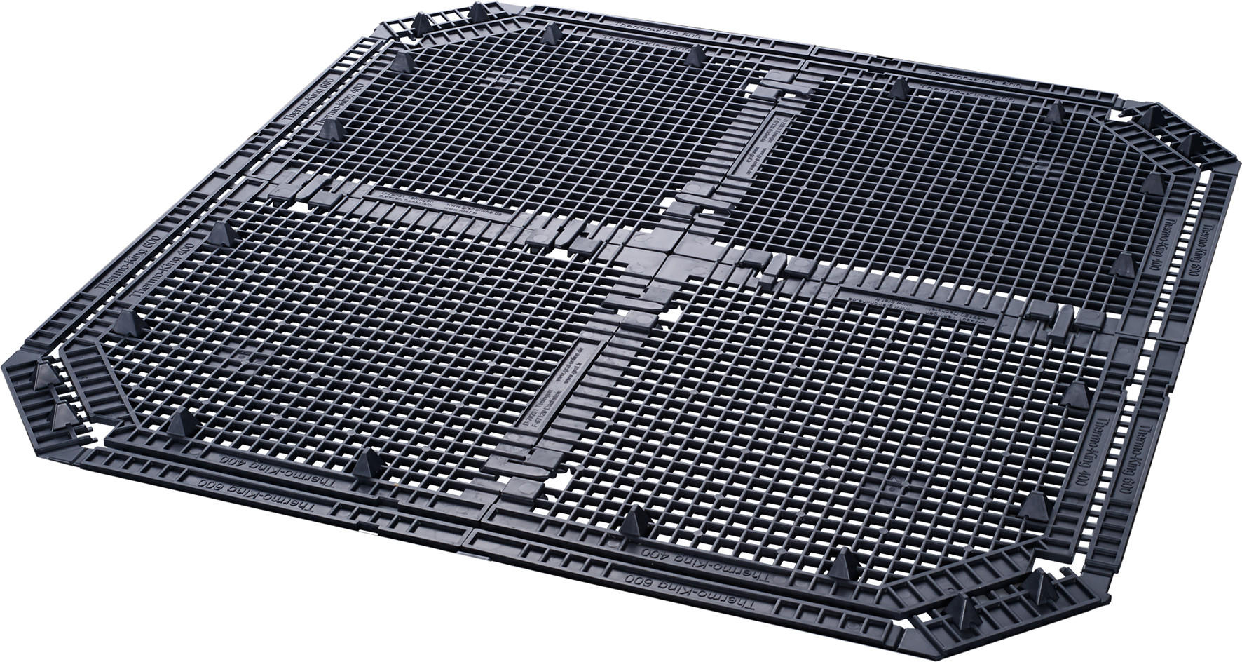 BODENGITTER THERMO- / 600 / 400 L, schwarz - Schwarz, Kunststoff (80/1/80cm) - GARANTIA