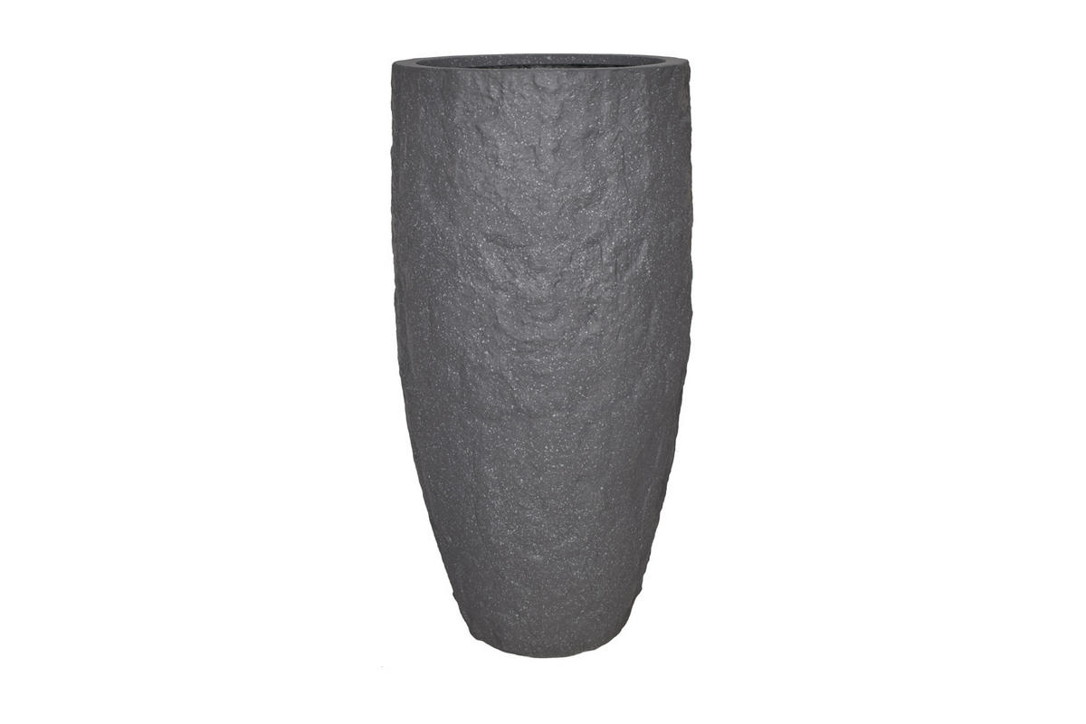 PFLANZKASTEN The Rock 35x72 cm, Steinoptik Grau, Fiberstone - Anthrazit, Kunststoff (35/72/35cm) - dasmöbelwerk