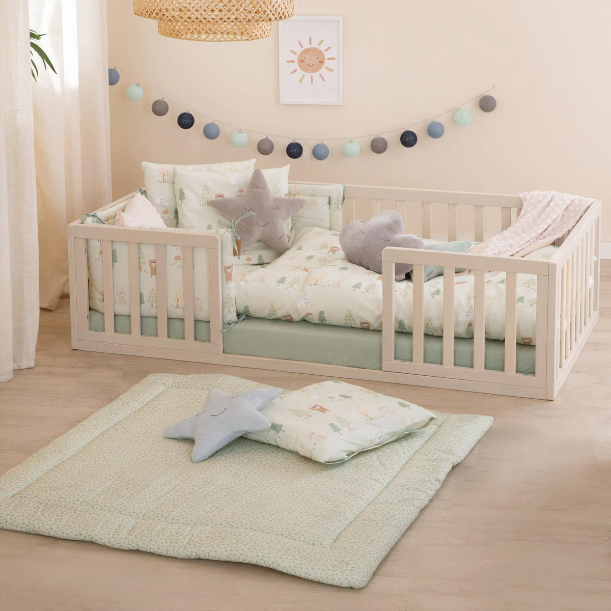 BABYBETTWÄSCHE Woodland Buddies - 100 x 135 cm - Grün, Textil (100/135cm) - Roba