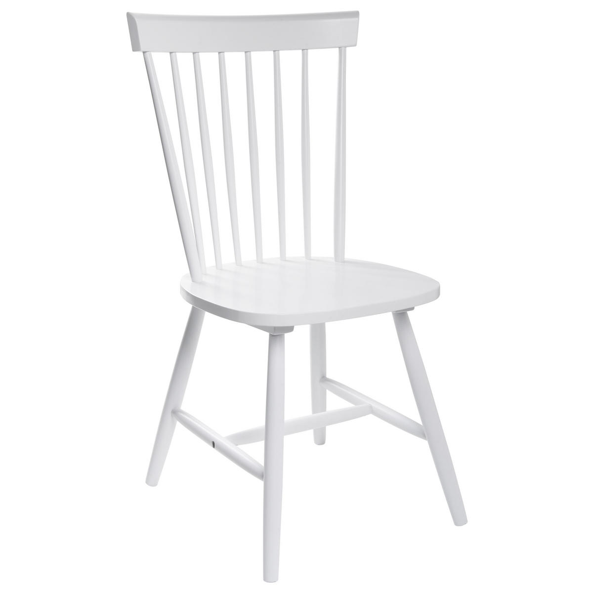 JÍDELNÍ ŽIDLE sada 2 ks Kaučukovníkové dřevo Bílá Burges - bílá, dřevo (50/90/56cm) - Beliani