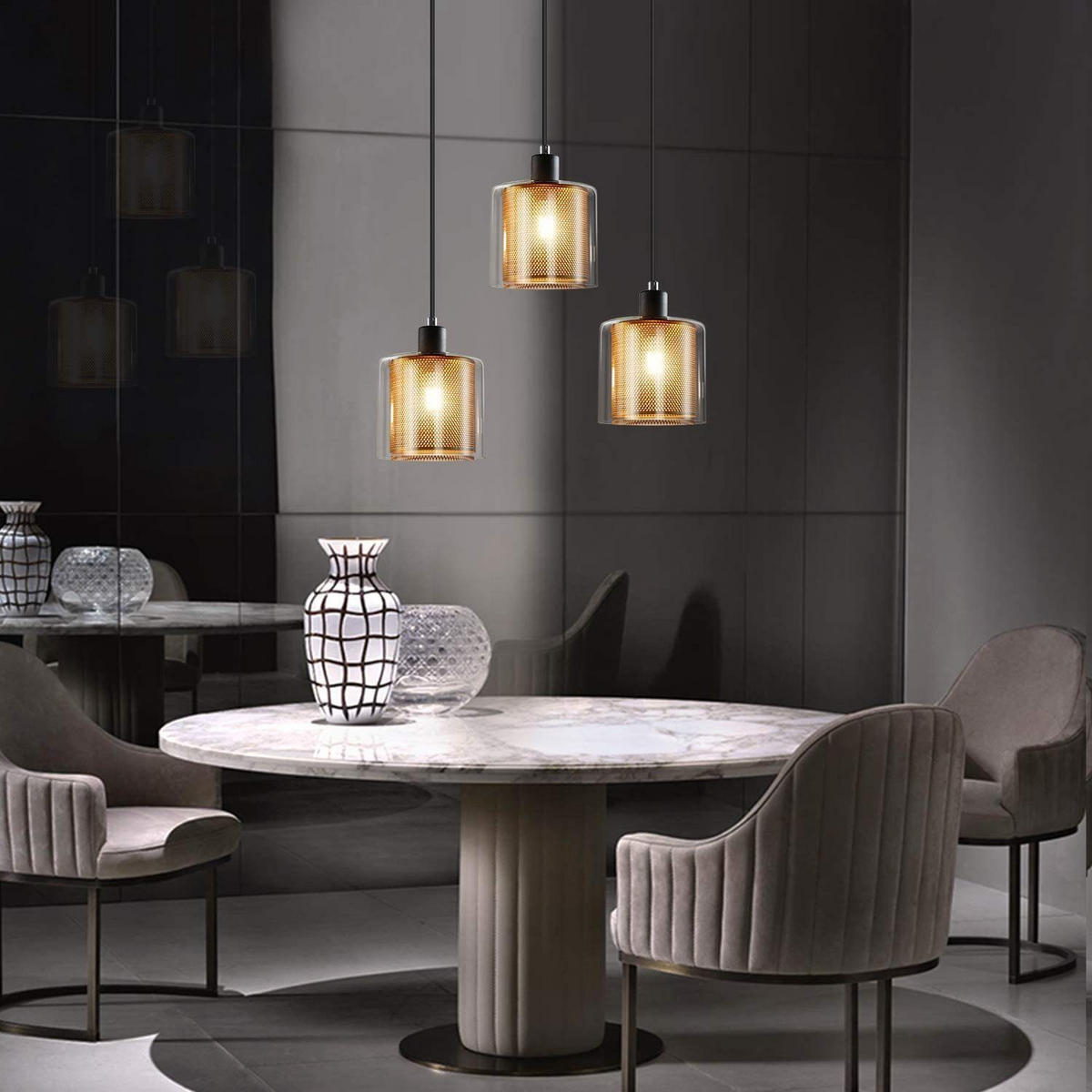 PENDELLEUCHTE Marisol 171.5/13/17.5 cm - Goldfarben, Metall (171.5/13/17.5cm) - ZMH