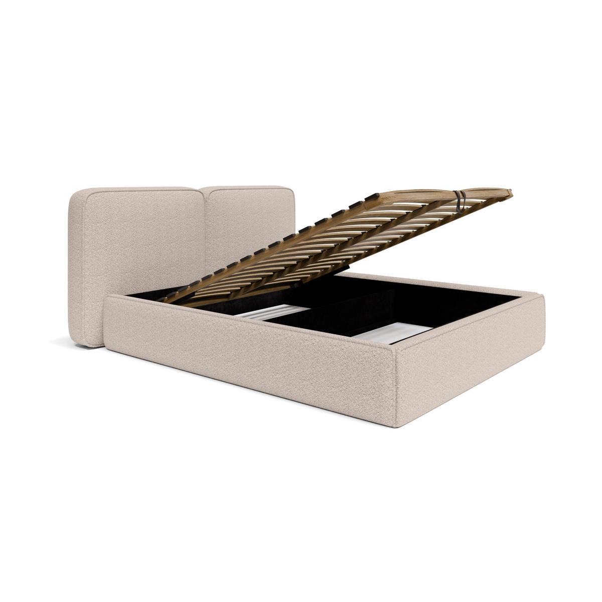 POLSTERBETT Lauga 160x200 cm, Beige - Beige, Textil (160/200cm) - Fedve
