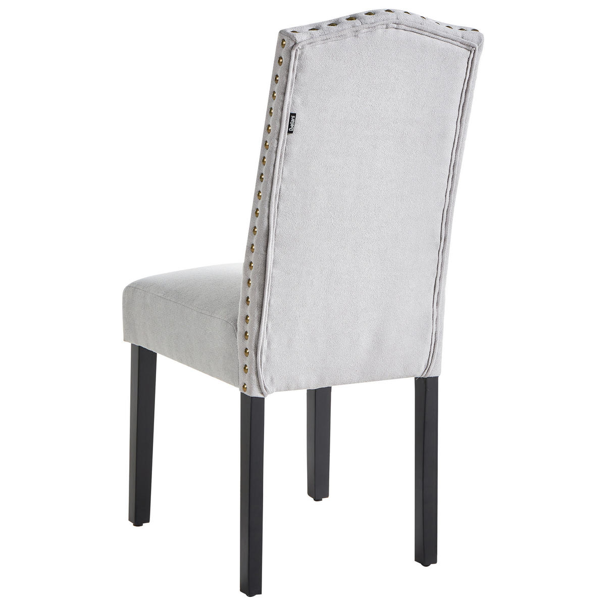 ESSZIMMERSTUHL 2er-Set Polsterbezug Grau Shirley - Grau, Holz/Textil (46/103/60cm) - Beliani
