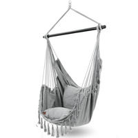 HÄNGESESSEL Indoor ohne Gestell MELA Grau - Grau, Textil (100/120/100cm) - DELUKE