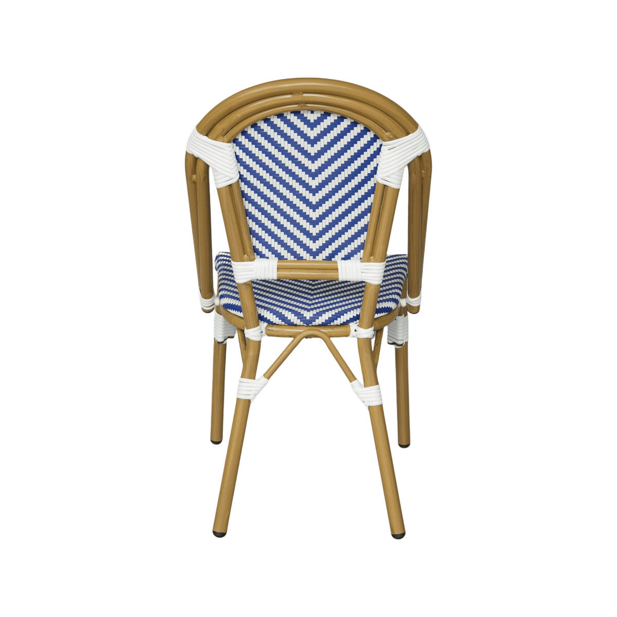 GARTENSTÜHLE Stapelbare Alpinia Blau Weiß 2er-Set - Dunkelblau, Metall (46/85/57cm) - Mobili Rebecca