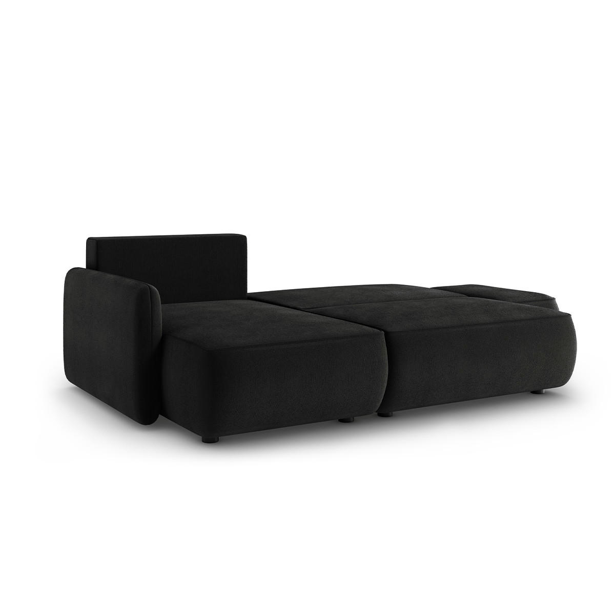 ECKSOFA Alessio 3 Sitzplätze Schwarz - Schwarz, Holz (229/148cm) - Petits-meubles