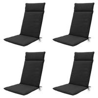 GARTENSTUHLKISSEN Canvas 120/50 cm 4er-Set - Schwarz, Textil (50/8/120cm) - Madison