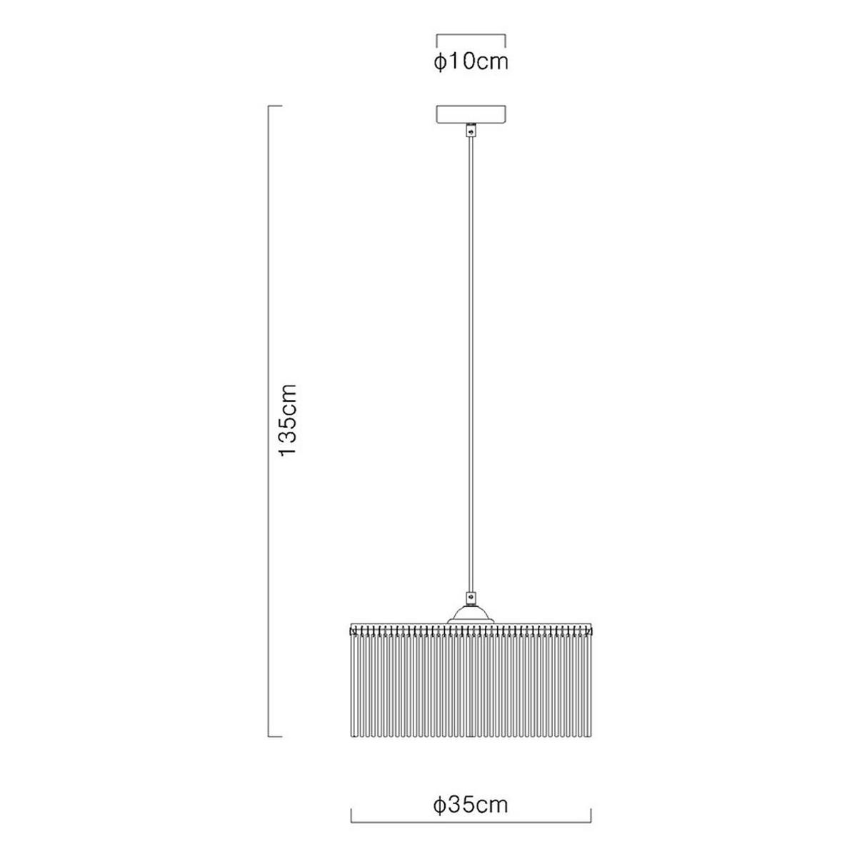 HÄNGELEUCHTE LEEDS Gold Acrylstäbe - Goldfarben, Metall (35/35/135cm) - Nowa