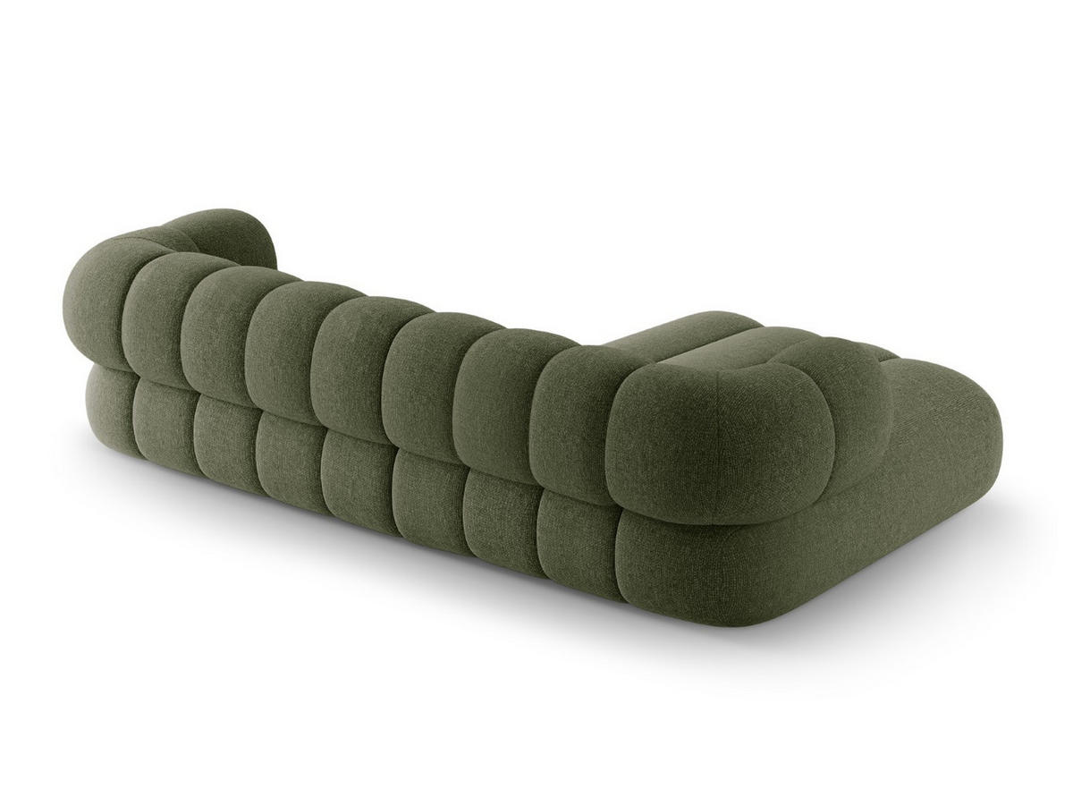 ECKSOFA Koge aus Chenille-Stoff grün 5 Sitzplätze - Grün, Textil (165/270cm) - Cosmopolitan Design