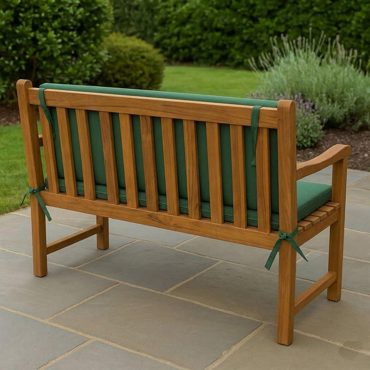 BANKAUFLAGE Oxford - 2-sitzer, dunkelgrün 98x88x7 cm - Grün, Textil (98/7/88cm) - TPFGarden