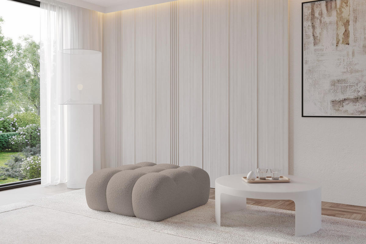 TABURET OLEA-PUF 91x87x44 cm Hnědá Buklé - tmavě hnědá/černá, kompozitní dřevo/textil (91/44/87cm) - ALTDECOR
