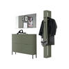 GARDEROBE Erna 3-tlg. 163x32x187 Pinie Green matt Lack - Grün, Holzwerkstoff (163/187/32cm) - 58aufmkessel