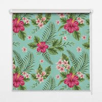 VNÚTORNÁ roleta - okenná roleta - roleta - 120x140 cm - Exotické rastliny - zelená, plast (120/140/0.5cm) - TULUP
