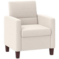 SESSEL Leinenoptik 78L x 71B x 87H cm Cremeweiß - Weiß, Kunststoff (71/87/78cm) - HOMCOM