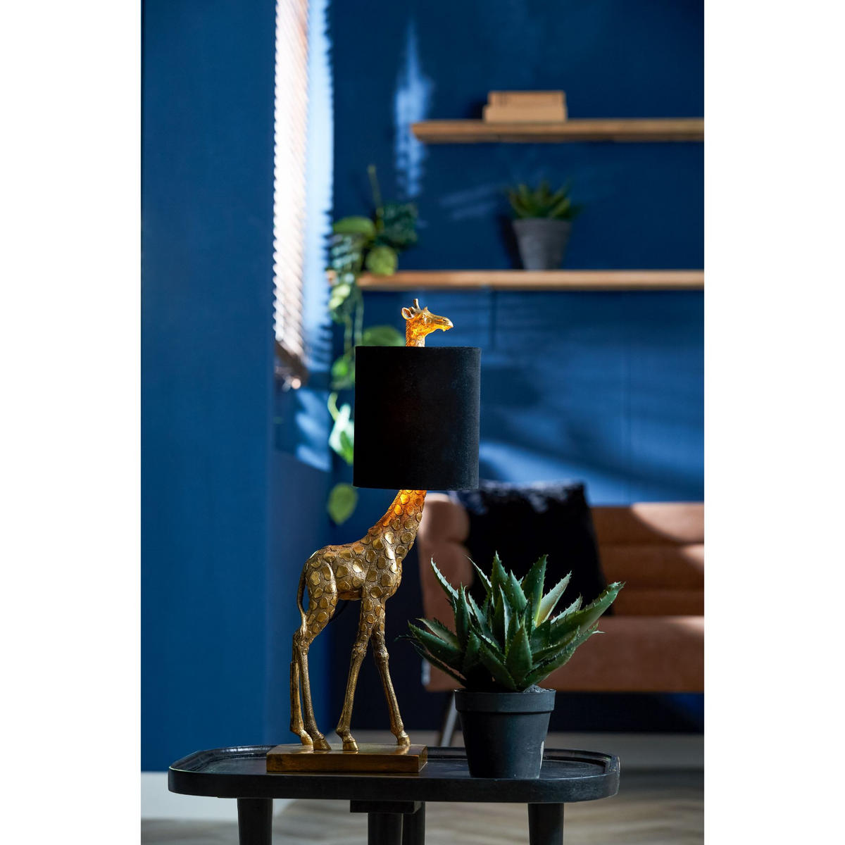 TISCHLAMPE Giraffe Bronze Ø26/61 cm - Bronzefarben, Kunststoff (26/16/61cm) - Light & Living