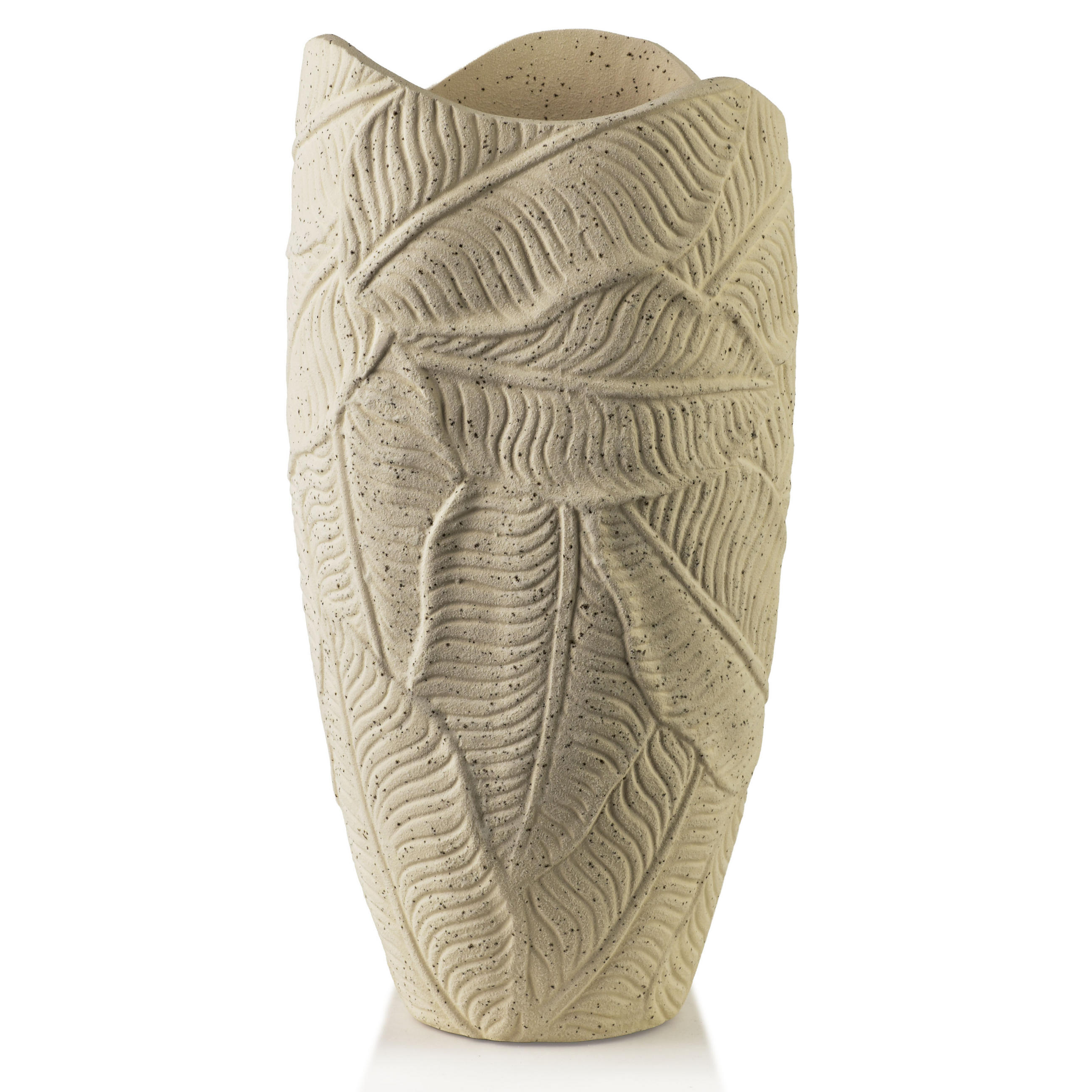 VASE Manon 16/31cm Beige Polyresin - Beige, Kunststoff (32cm) - Mondex
