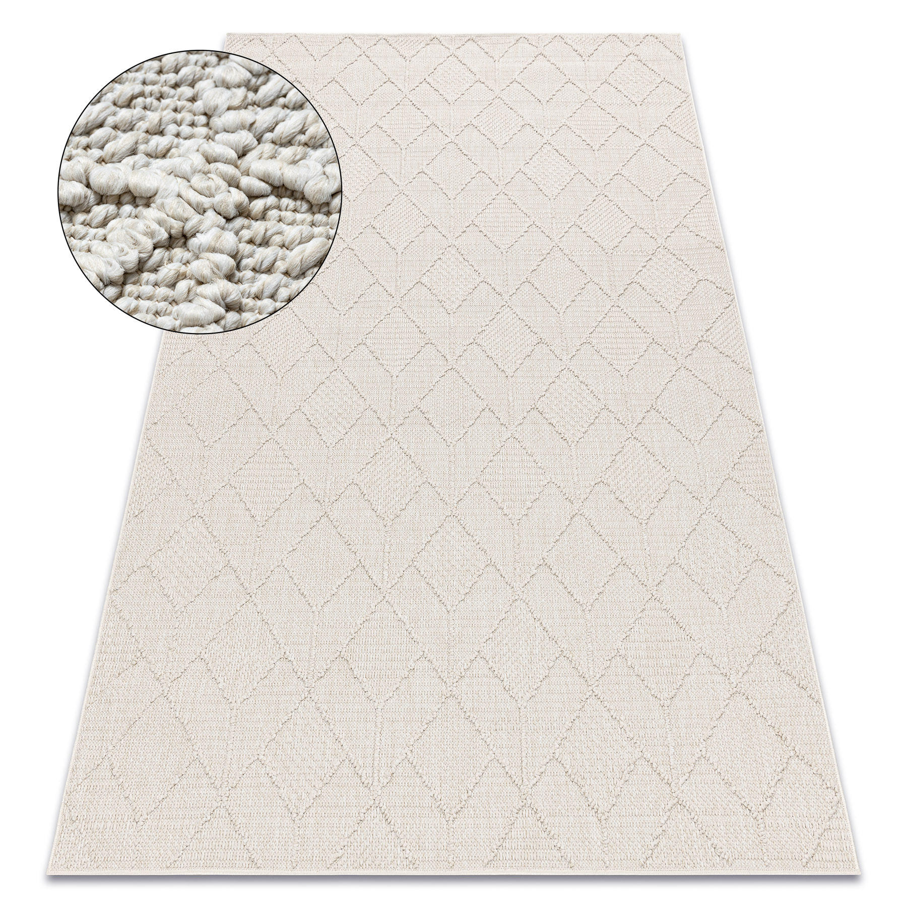 TEPPICH Origi 60/100 cm - Creme, Textil (60/100cm) - rugsX