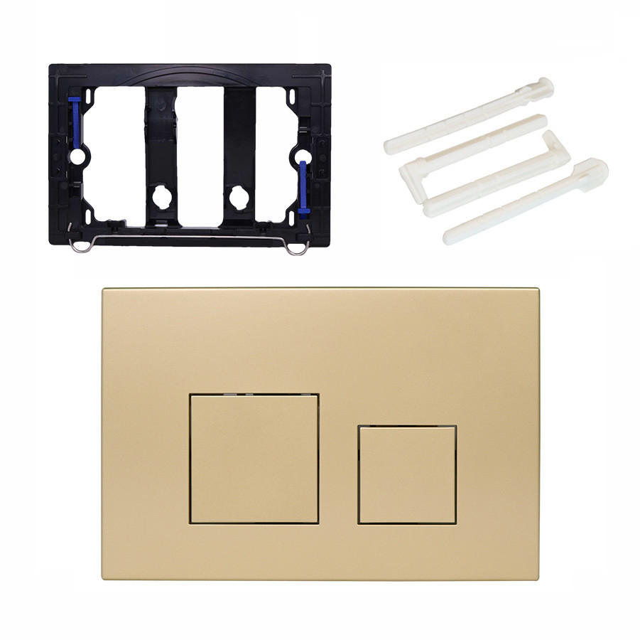 WC-SPÜLTASTE – Kompatibel mit Geberit Sigma 01, 20, 30 & UP300/320 Spülkästen – Mattgold - Platinfarben, Metall (30.8/5.5/15.5cm)
