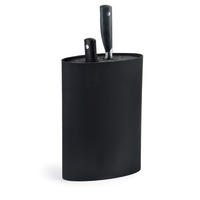 MESSERBLOCK Basic Kitchen Schwarz 17/8/22.5 cm Kunstoff - Schwarz, Kunststoff (8/22.5/17cm) - Mondex