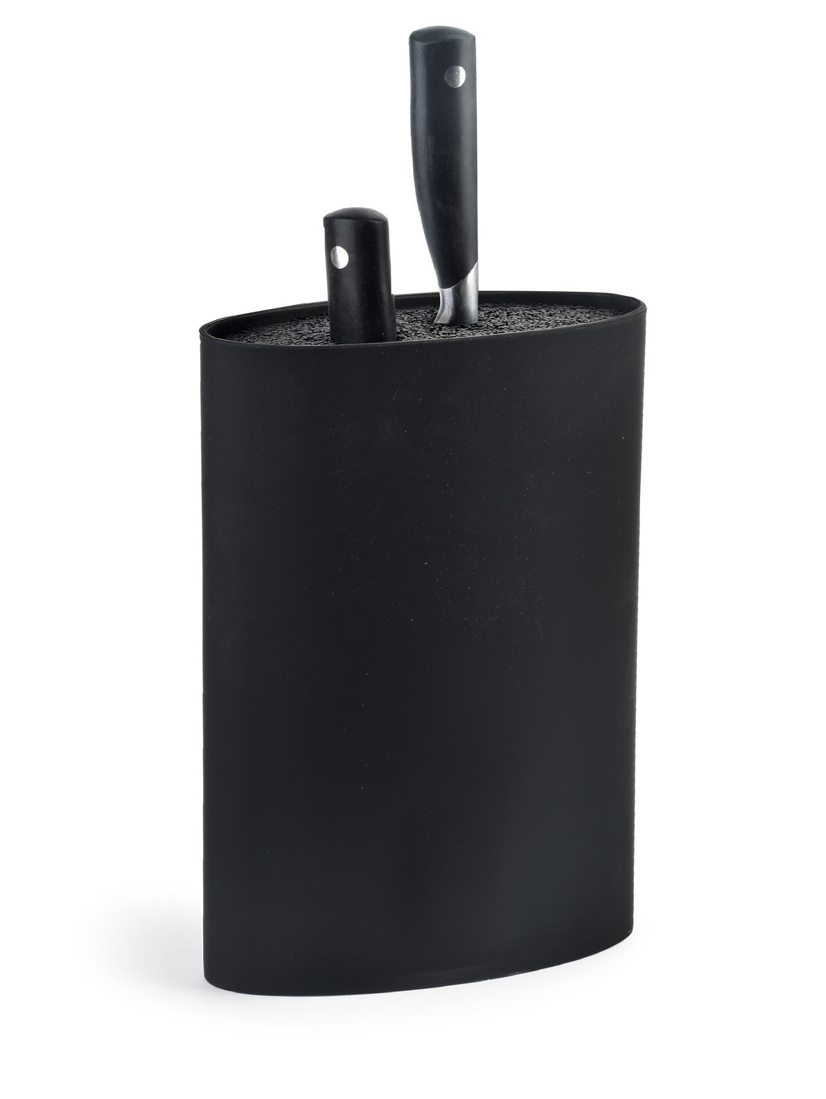 MESSERBLOCK Basic Kitchen Schwarz 17/8/22.5 cm Kunstoff - Schwarz, Kunststoff (8/22.5/17cm) - Mondex